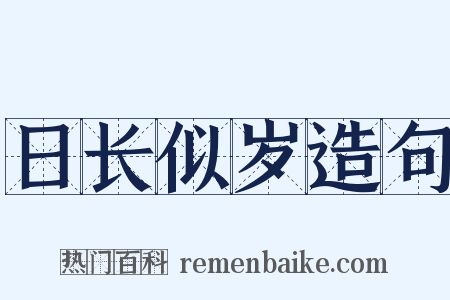 日长似岁造句是什么意思的图片